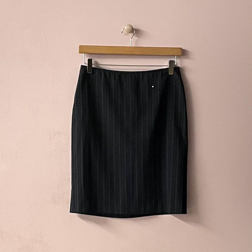 Vintage NWT A-List by Wrapper Black Striped Skirt Size 5/6